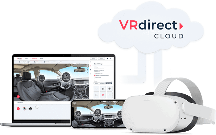vrdirect platform cloud_ laptop smartphone oculus